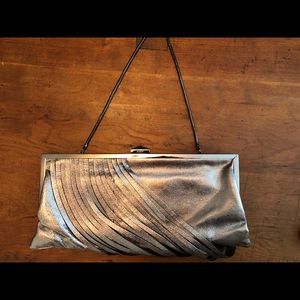 Hobo International Colette Metallic Silver Clutch